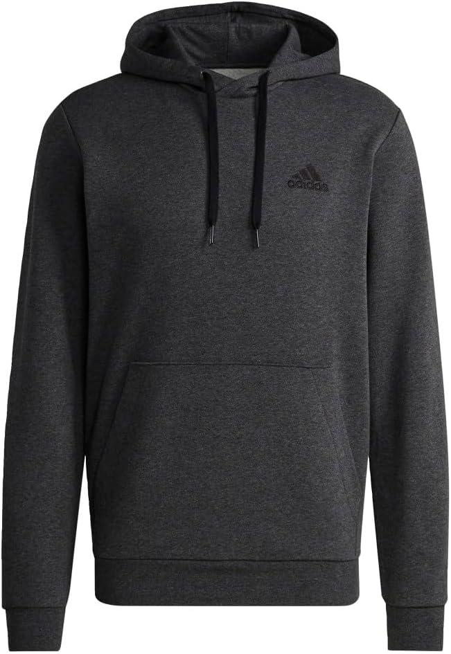 imageadidas Mens Essentials Fleece HoodieDark Grey HeatherBlack