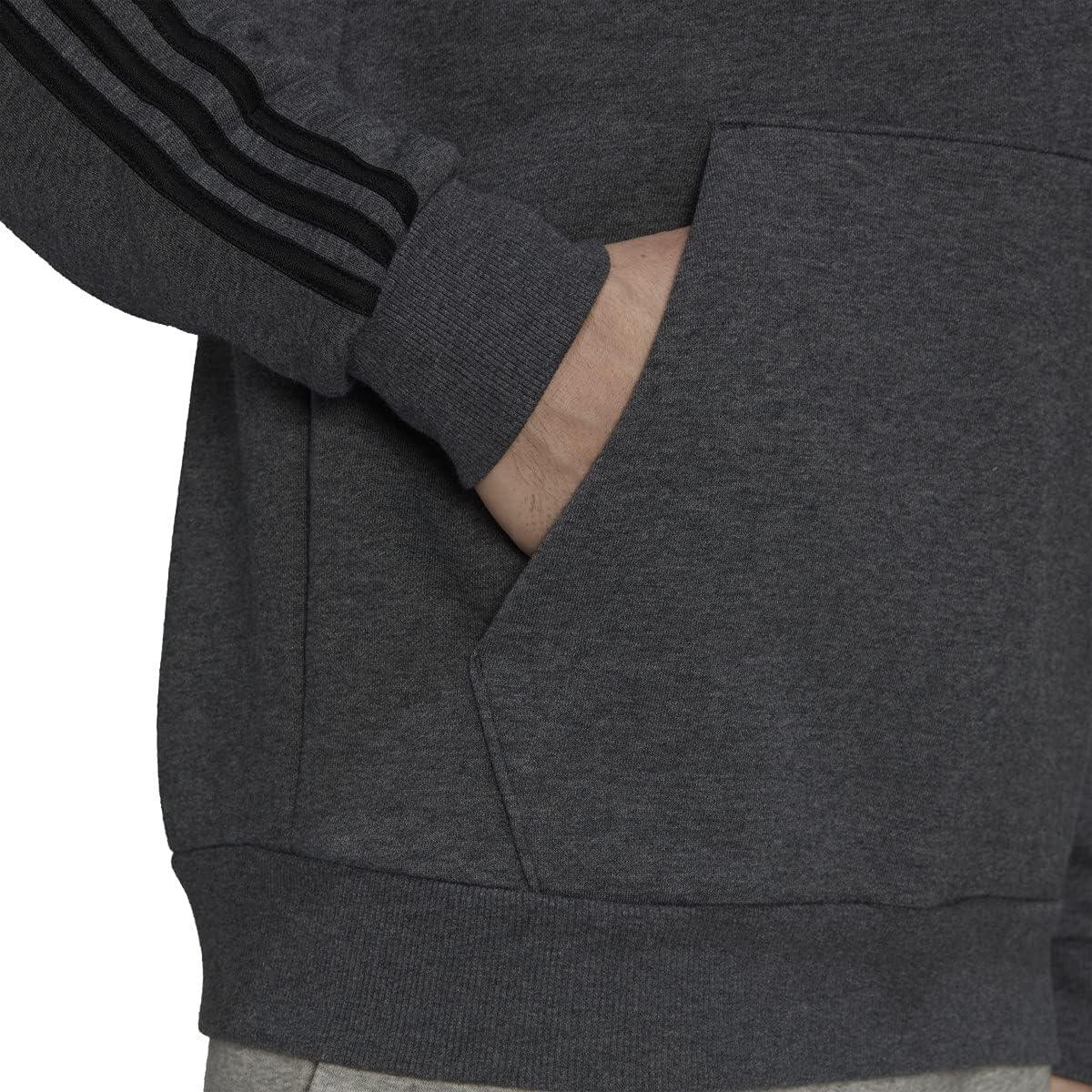 imageadidas Mens Essentials Fleece HoodieDark Grey Heatherblack