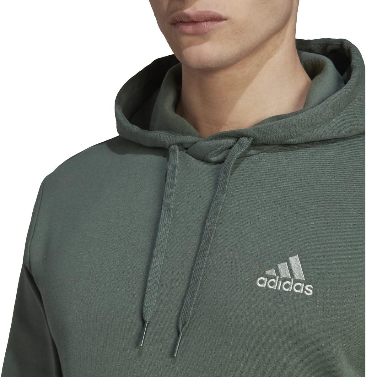 imageadidas Mens Essentials Fleece HoodieGreen Oxidelinen Green