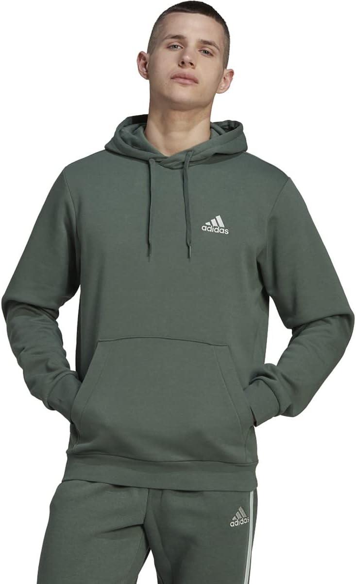 imageadidas Mens Essentials Fleece HoodieGreen Oxidelinen Green