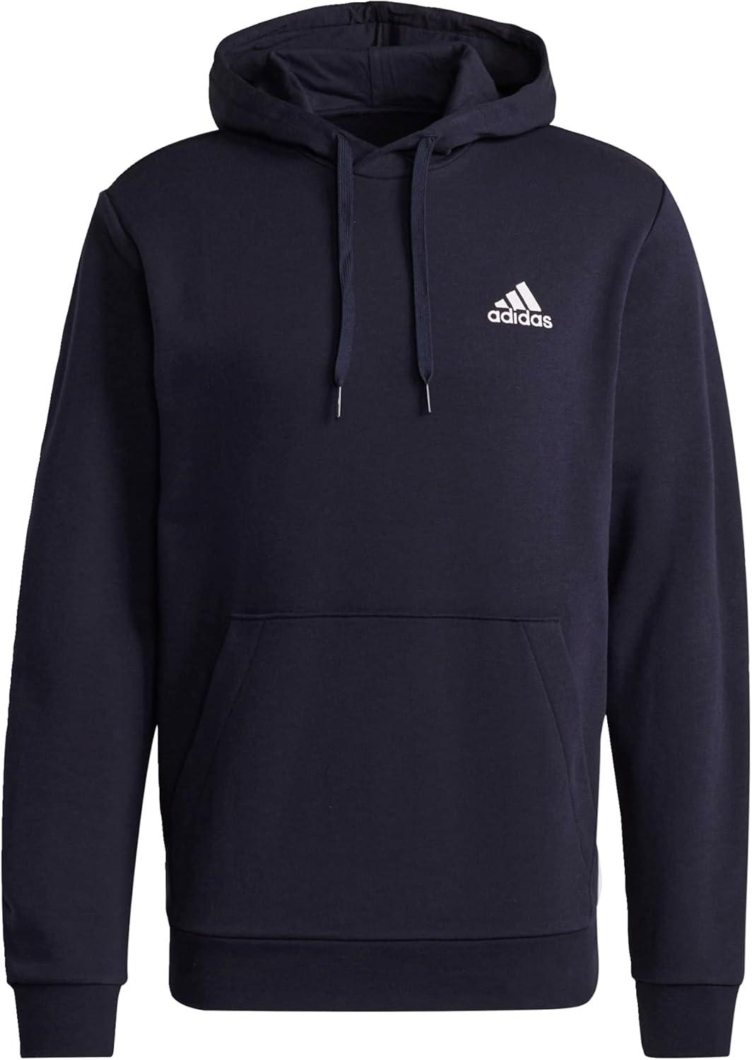 imageadidas Mens Essentials Fleece HoodieLegend InkWhite