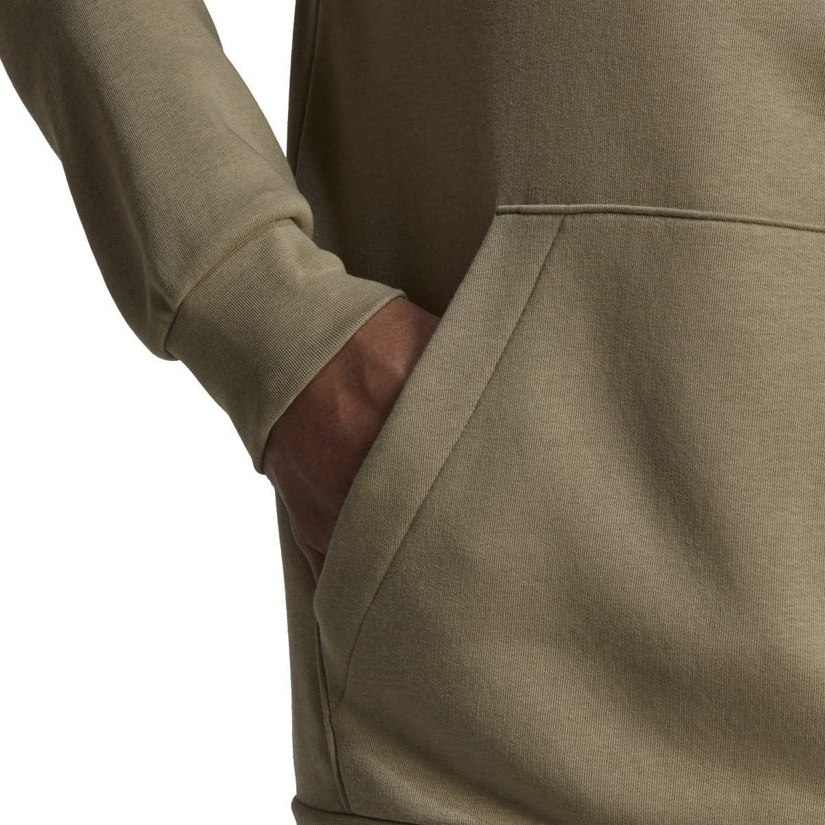 imageadidas Mens Essentials Fleece HoodieOrbit GreenWhite