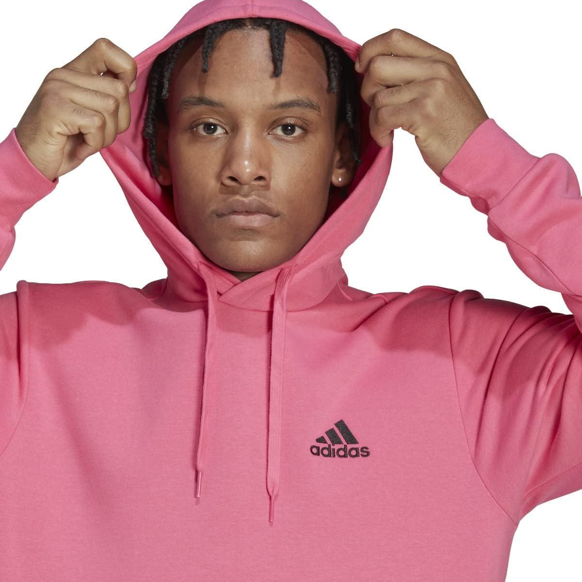 imageadidas Mens Essentials Fleece HoodiePulse Magentablack