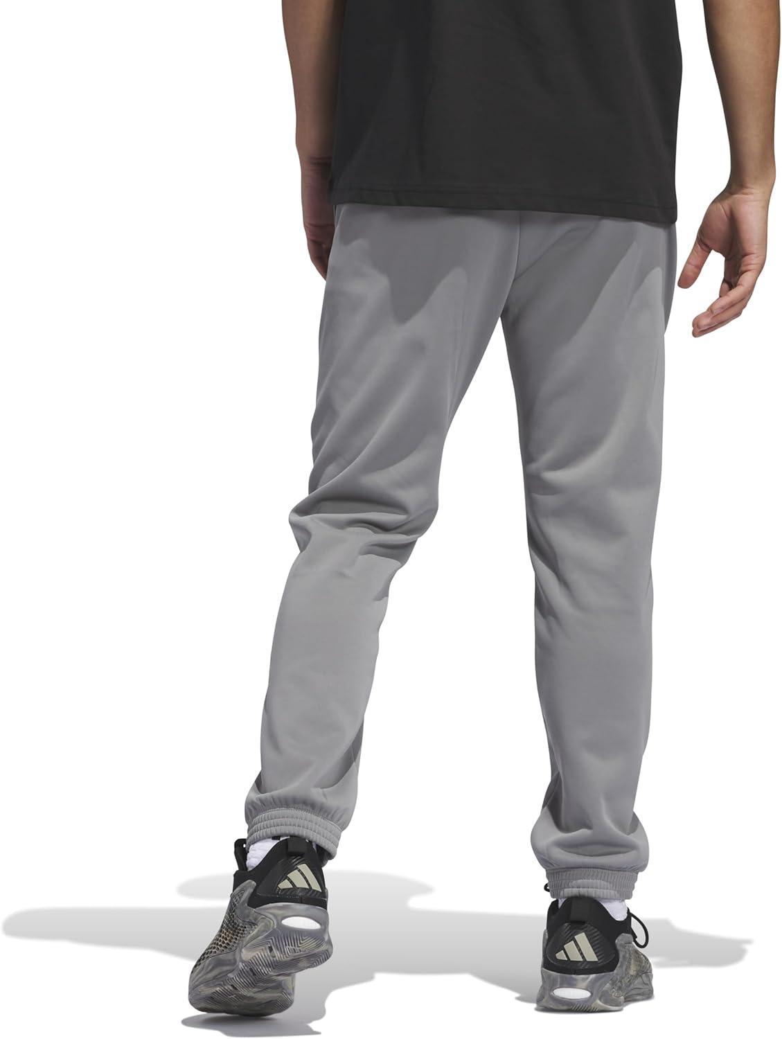 imageadidas Mens Select Foundation Fleece Basketball PantsGreyWhite
