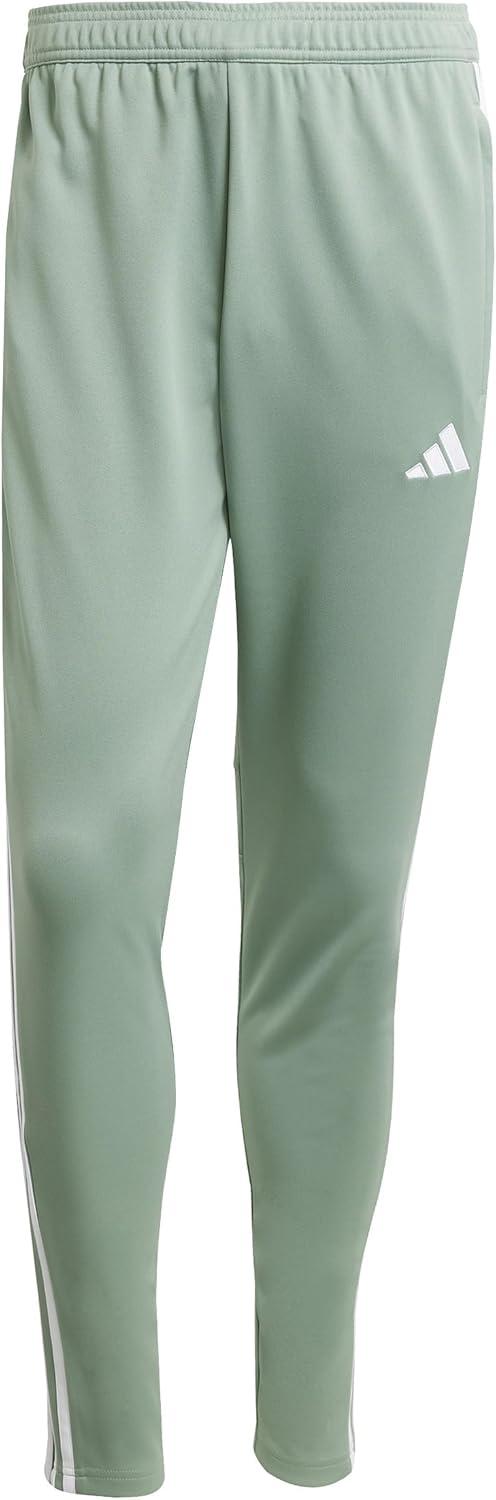 imageadidas Mens Tiro 25 Essentials Training PantsSilver GreenWhite