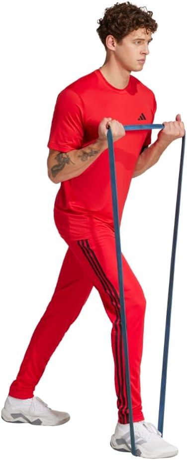 imageadidas Mens Train Essentials 3Stripes PantsPure RubyBlack