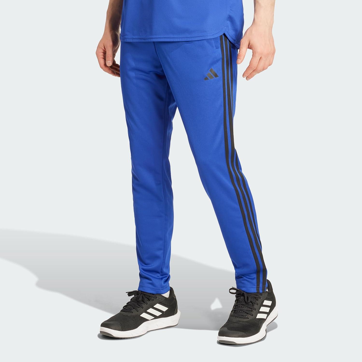 imageadidas Mens Train Essentials 3Stripes PantsSemi Lucid Blue