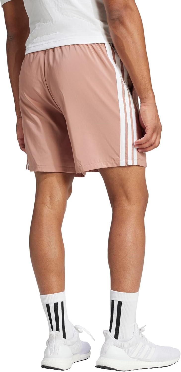 imageadidas Originals Mens Essentials 3Stripes Chelsea 7Inch ShortsWarm ClayWhite