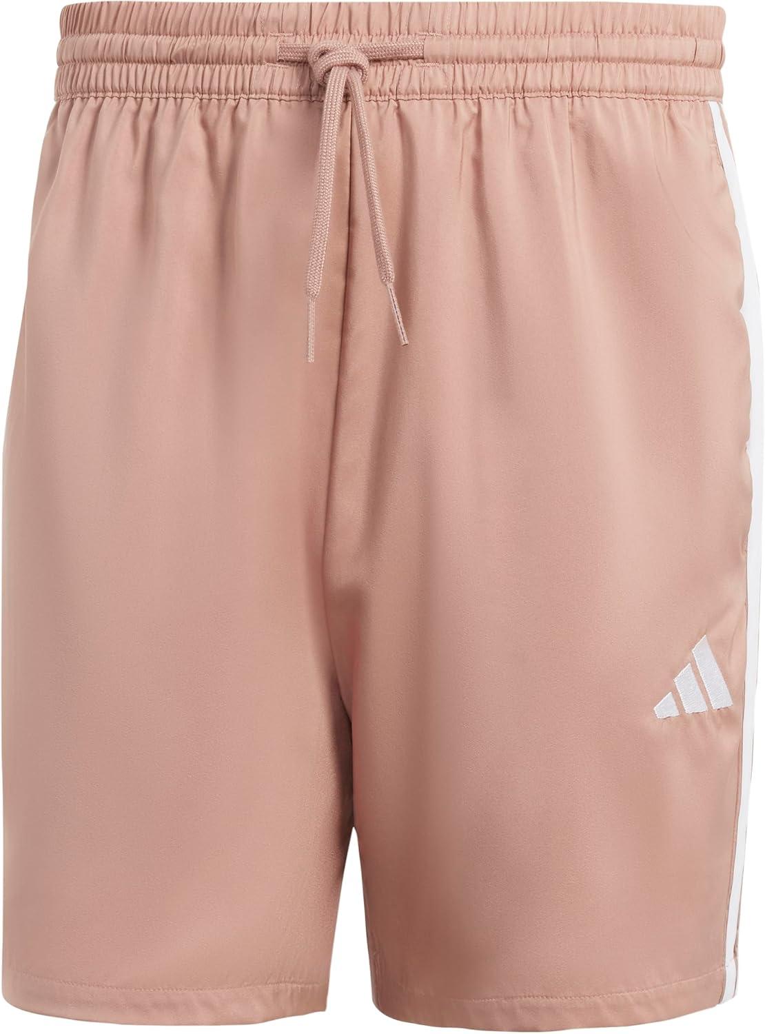 imageadidas Originals Mens Essentials 3Stripes Chelsea 7Inch ShortsWarm ClayWhite