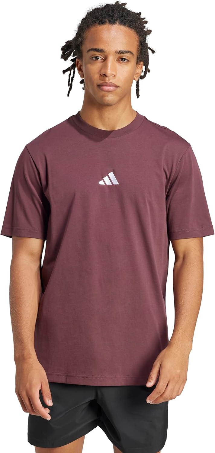 imageadidas Originals Mens Essentials Small Logo Single Jersey TShirtAurora RubyWhite