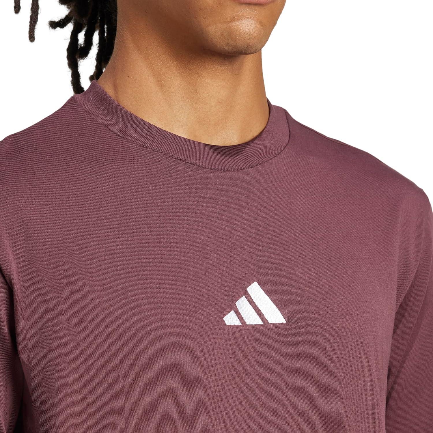 imageadidas Originals Mens Essentials Small Logo Single Jersey TShirtAurora RubyWhite