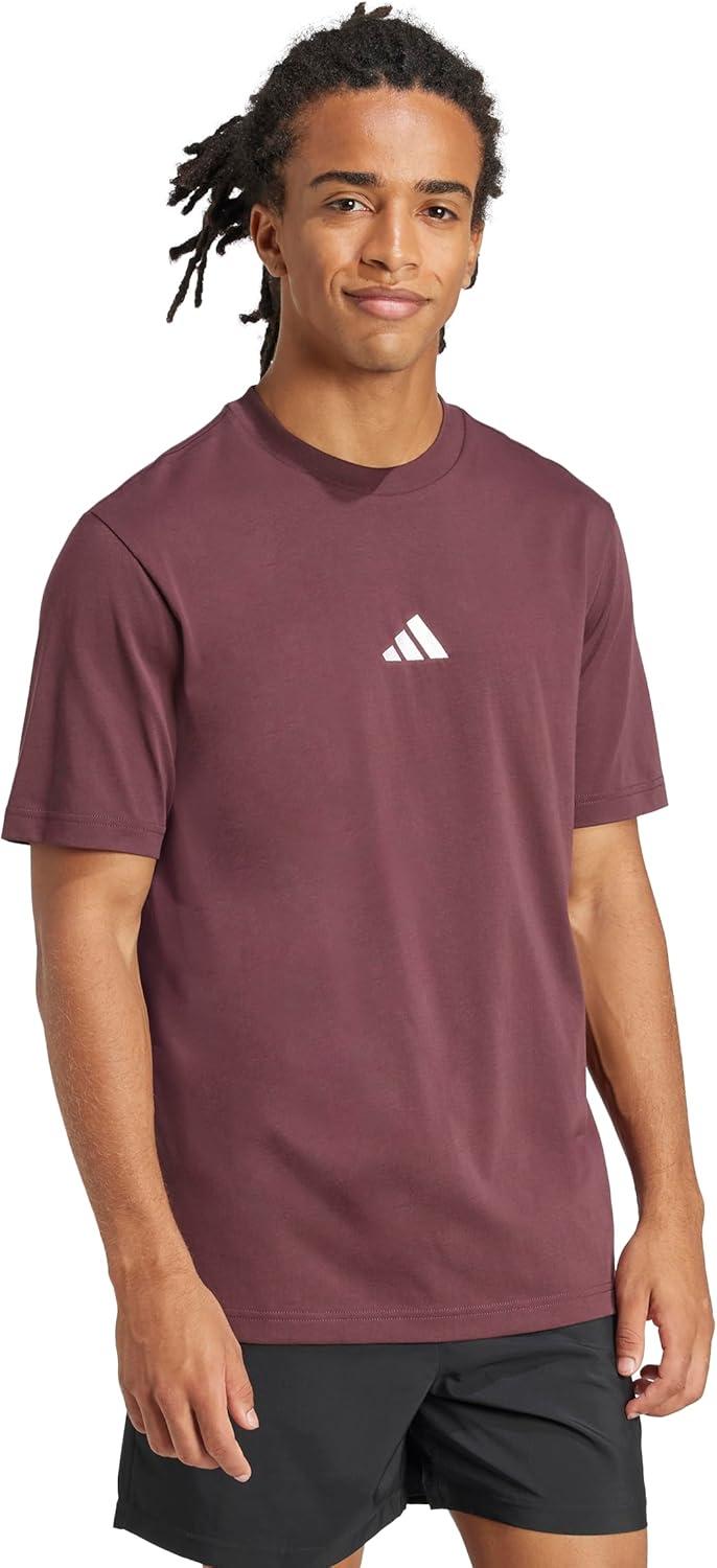imageadidas Originals Mens Essentials Small Logo Single Jersey TShirtAurora RubyWhite