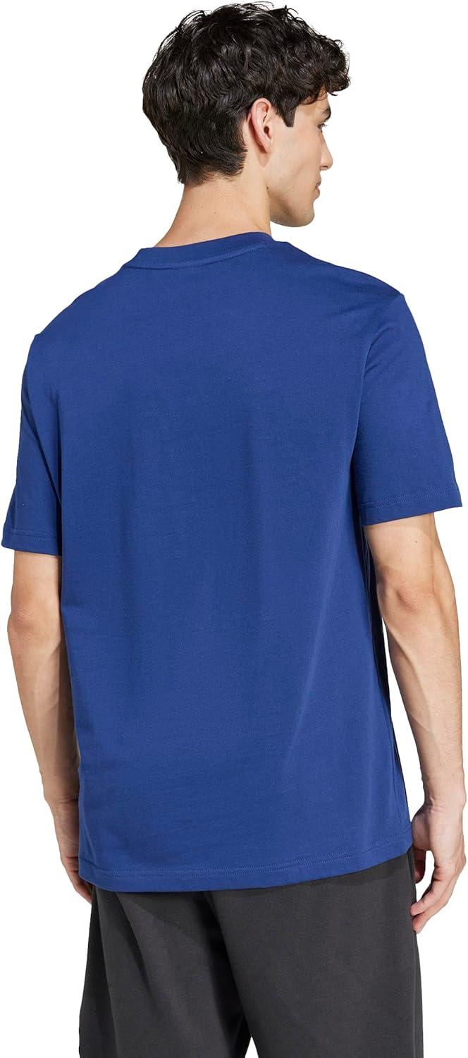 imageadidas Originals Mens Essentials Small Logo Single Jersey TShirtDark BlueWhite