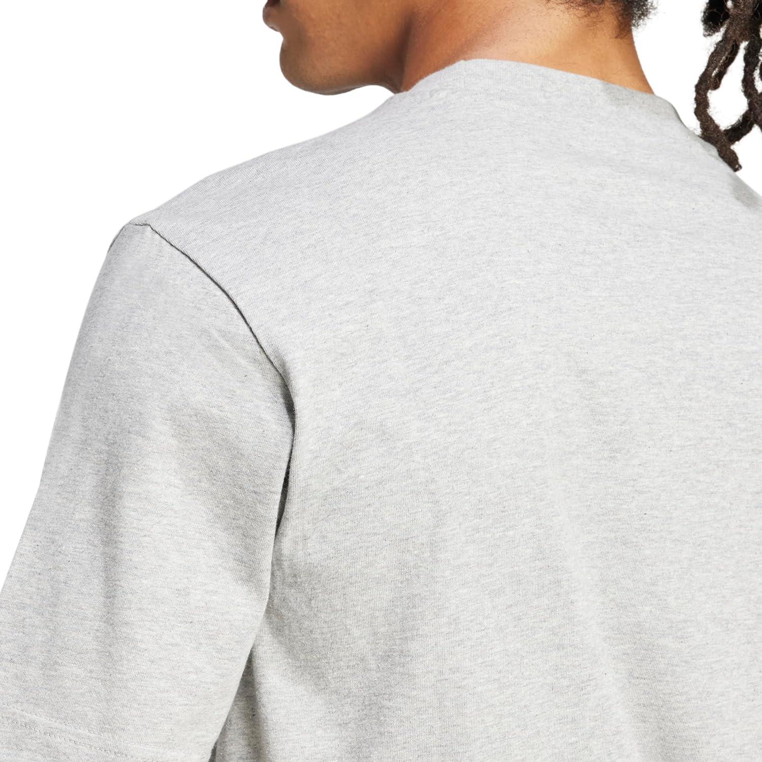 imageadidas Originals Mens Essentials Small Logo Single Jersey TShirtMedium Grey HeatherBlack