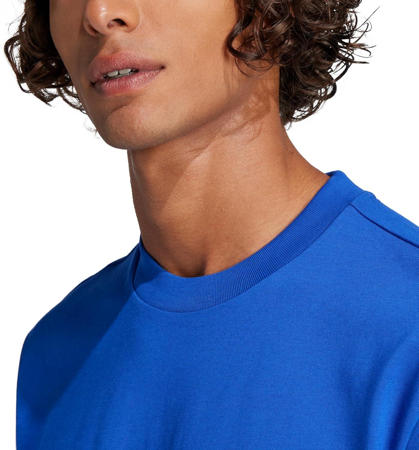 imageadidas Originals Mens Essentials Small Logo Single Jersey TShirtTeam Royal BlueBlack