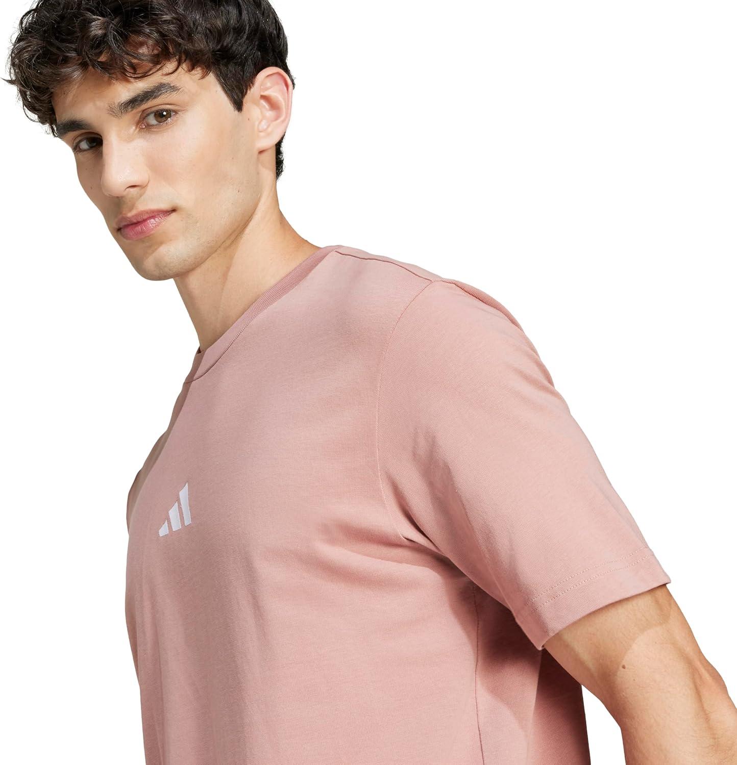 imageadidas Originals Mens Essentials Small Logo Single Jersey TShirtWarm ClayWhite