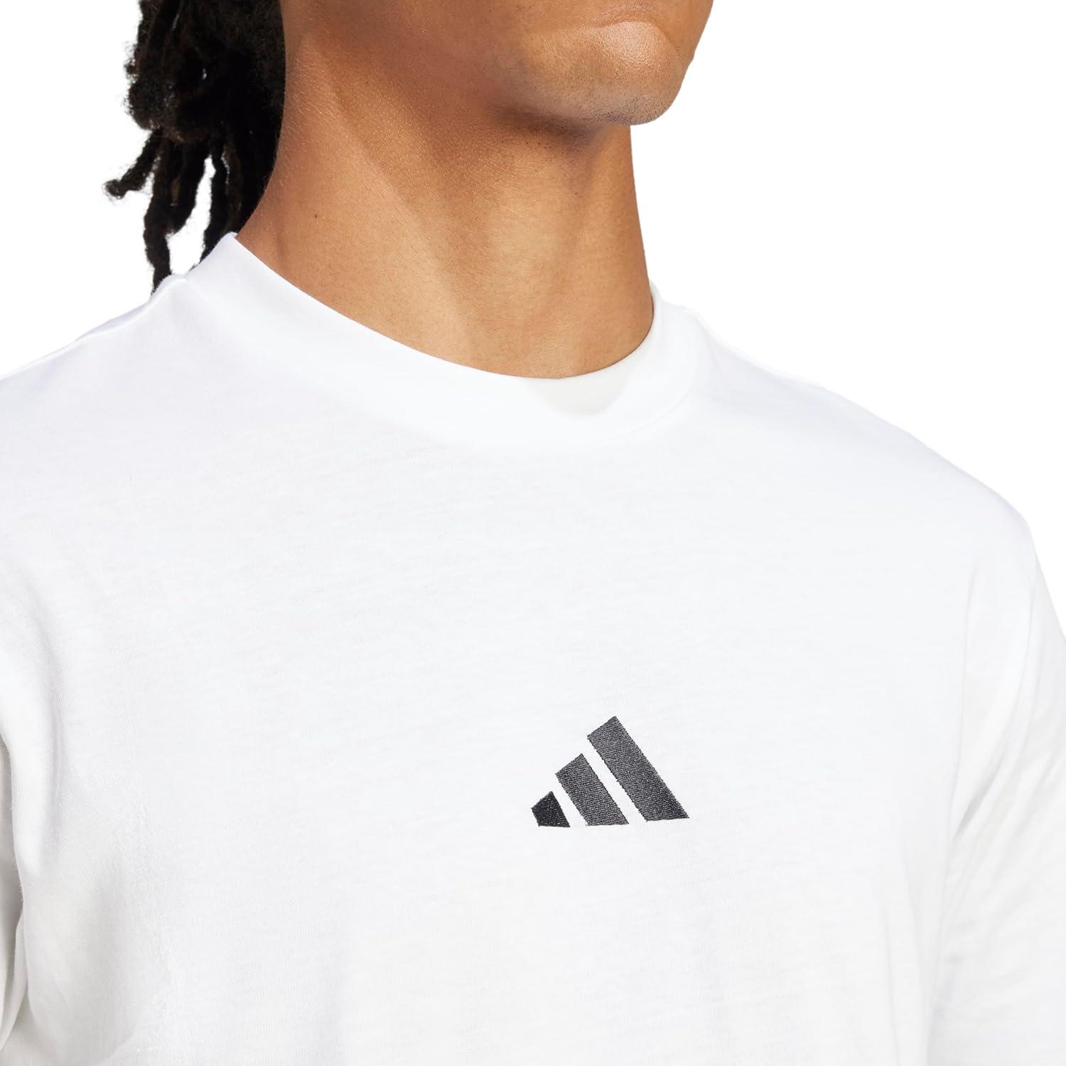 imageadidas Originals Mens Essentials Small Logo Single Jersey TShirtWhiteBlack