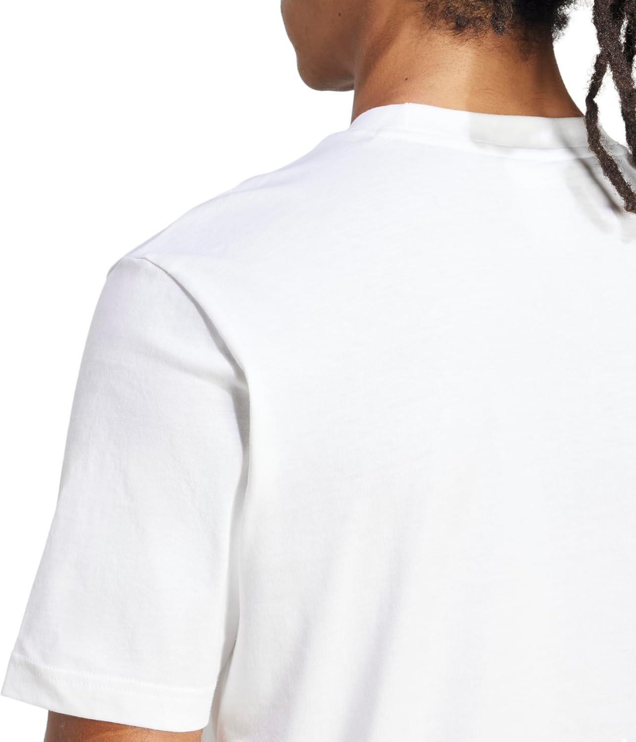 imageadidas Originals Mens Essentials Small Logo Single Jersey TShirtWhiteBlack