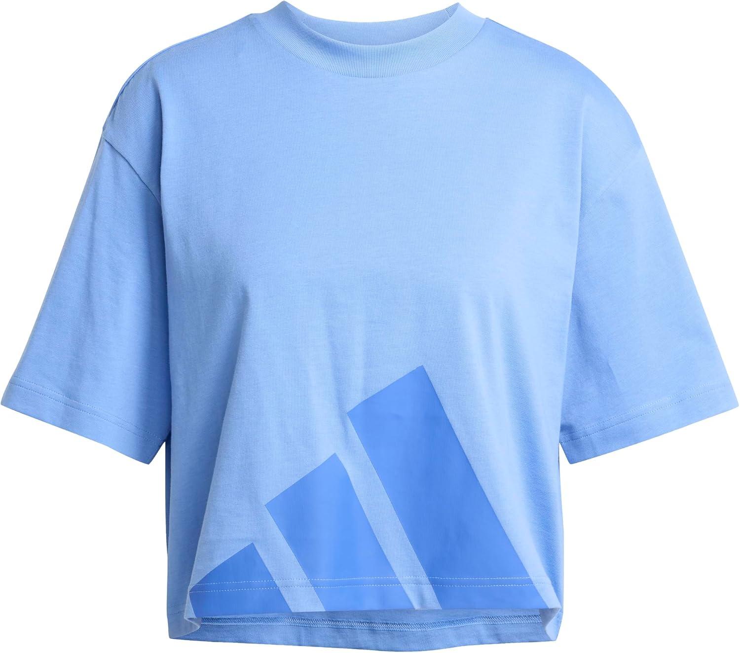 imageadidas Originals Womens Essentials Big Logo Boyfriend TShirtBlue FusionBlue