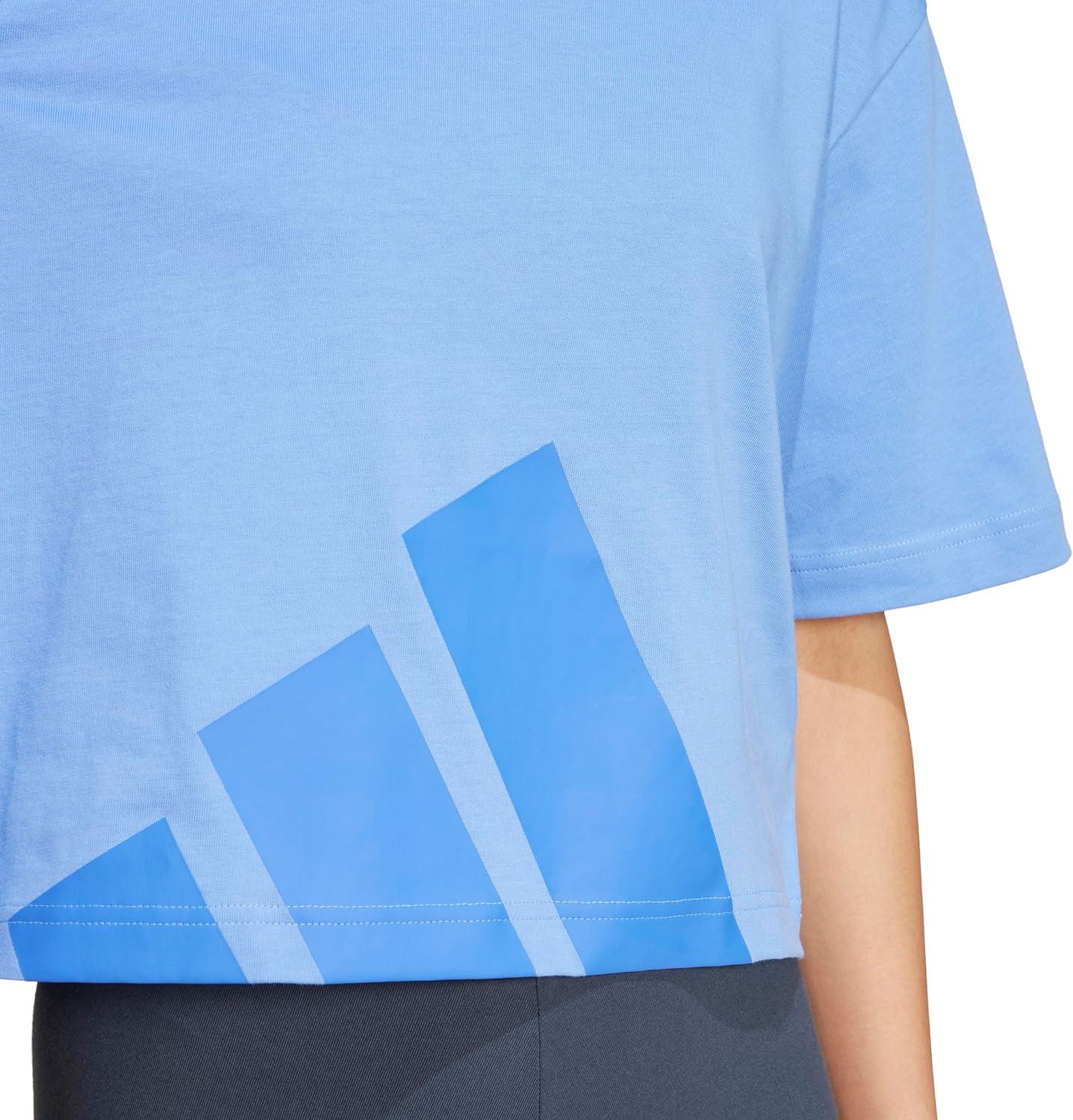 imageadidas Originals Womens Essentials Big Logo Boyfriend TShirtBlue FusionBlue