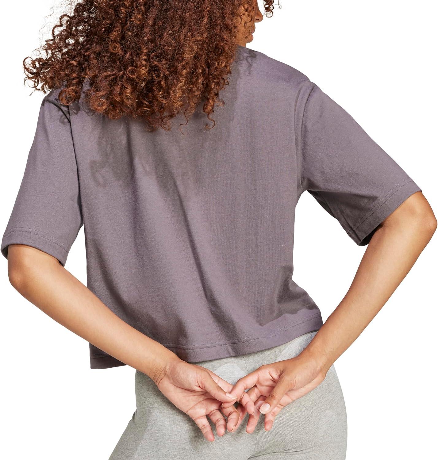 imageadidas Originals Womens Essentials Big Logo Boyfriend TShirtGrey StrataWhite