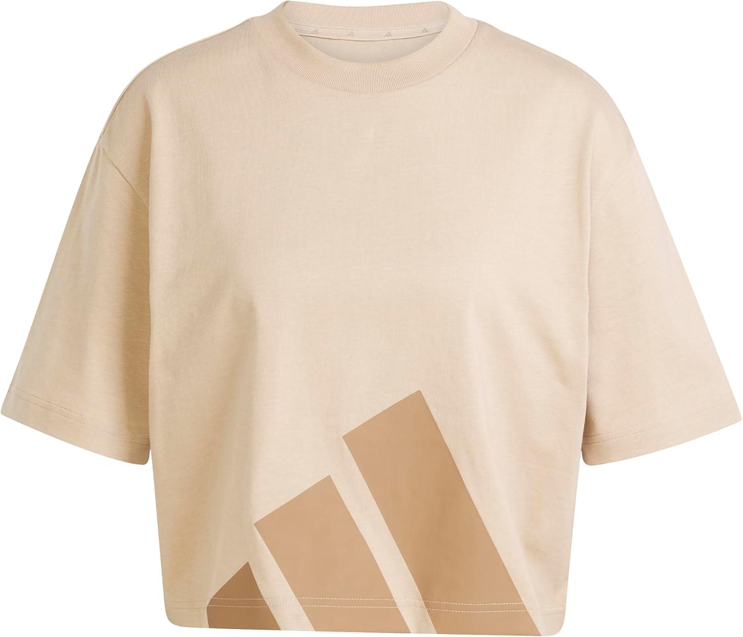imageadidas Originals Womens Essentials Big Logo Boyfriend TShirtWarm SandstoneBrown Desert