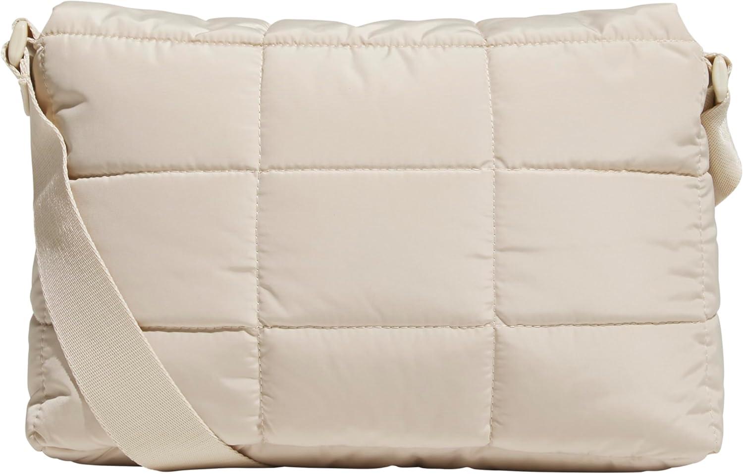 imageadidas Puffer Bag Crossbody for Women QuiltedCrystal Linen Beige
