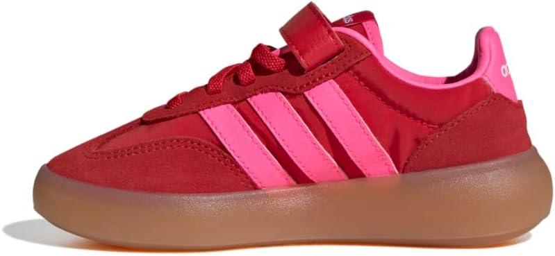 imageadidas UnisexChild Barreda Decode Elastic Lace ampamp Strap SneakerBetter ScarletLucid PinkGum