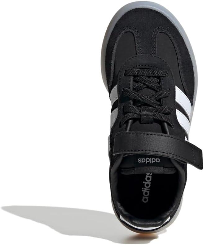 imageadidas UnisexChild Barreda Decode Elastic Lace ampamp Strap SneakerBlackWhiteWhite