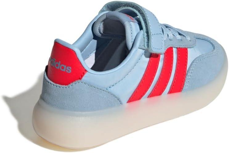imageadidas UnisexChild Barreda Decode Elastic Lace ampamp Strap SneakerClear SkyBright RedWhite