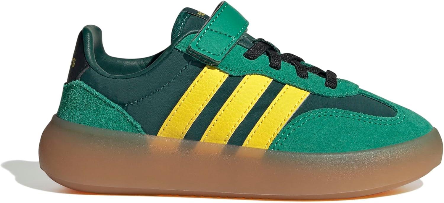 imageadidas UnisexChild Barreda Decode Elastic Lace ampamp Strap SneakerCollegiate GreenYellowCourt Green