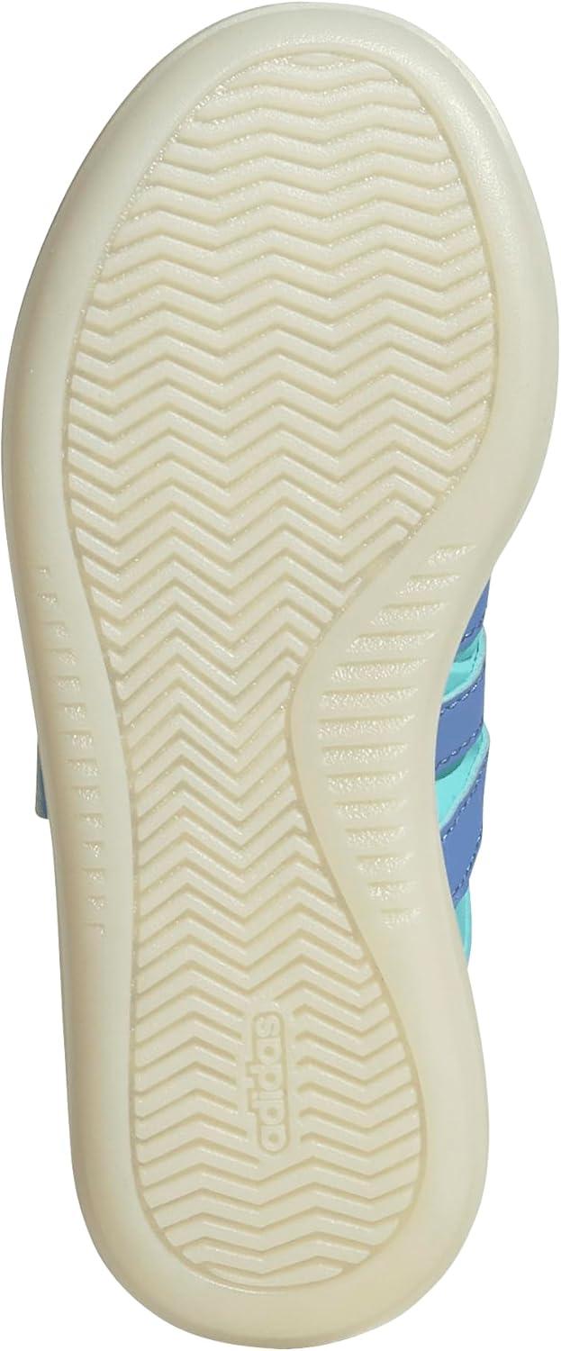 imageadidas UnisexChild Barreda Decode Elastic Lace ampamp Strap SneakerFlash AquaBlue FusionOff White