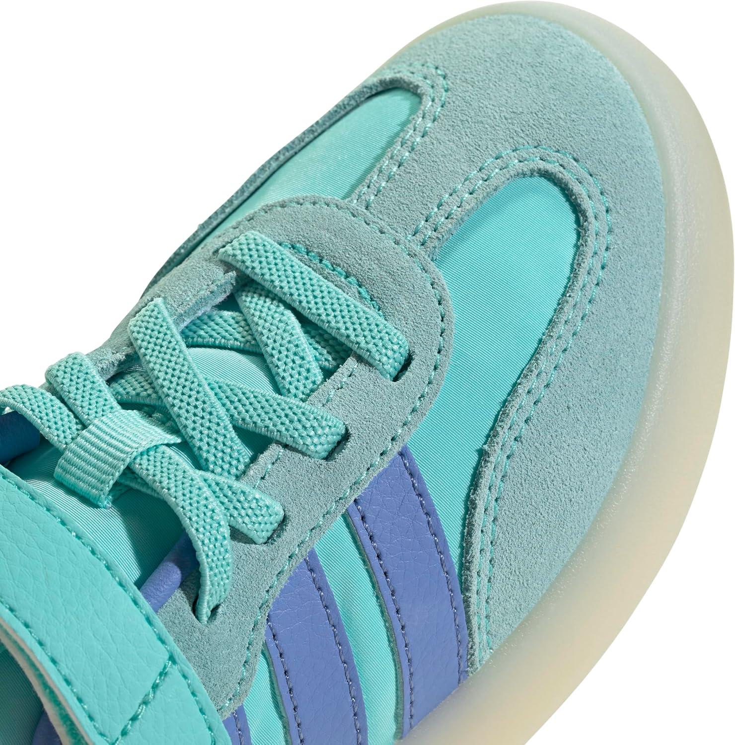 imageadidas UnisexChild Barreda Decode Elastic Lace ampamp Strap SneakerFlash AquaBlue FusionOff White