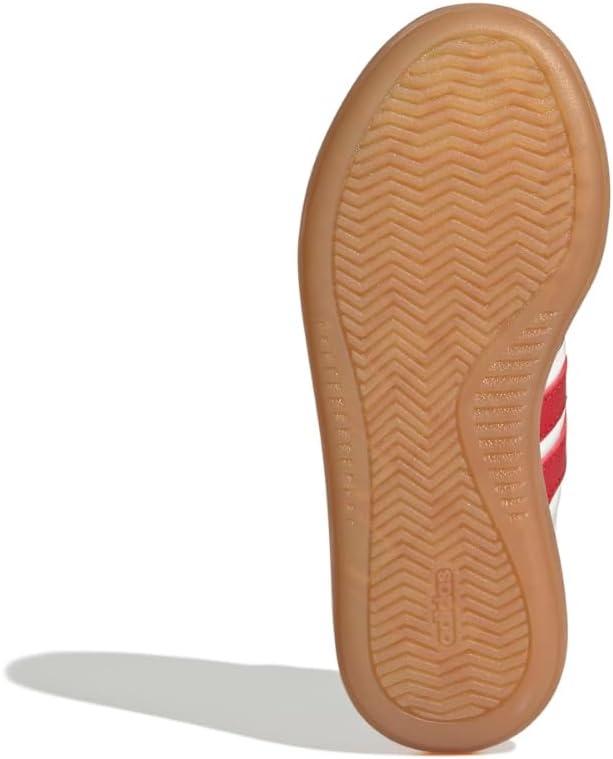 imageadidas UnisexChild Barreda Decode Elastic Lace ampamp Strap SneakerOff WhiteBetter ScarletAlumina