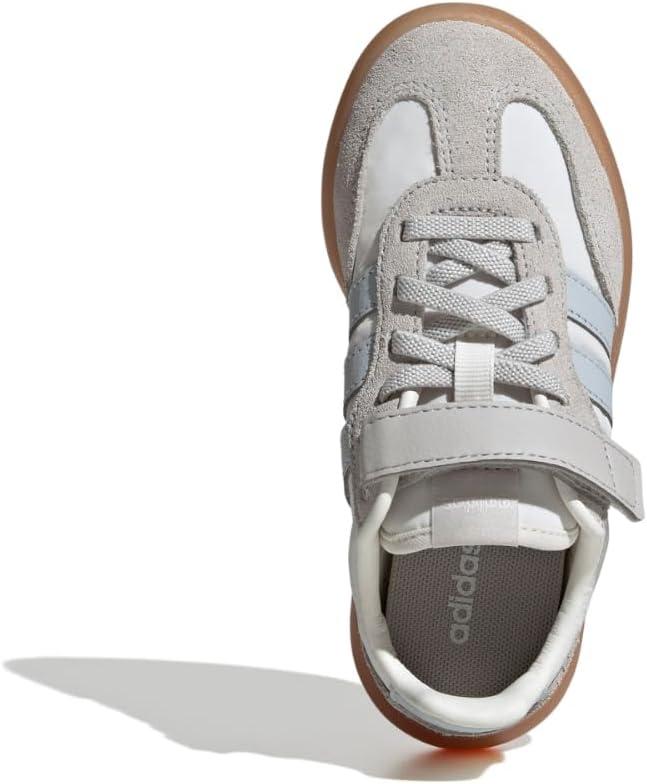 imageadidas UnisexChild Barreda Decode Elastic Lace ampamp Strap SneakerWhiteHalo BlueGrey