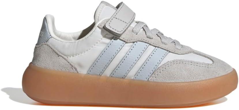 imageadidas UnisexChild Barreda Decode Elastic Lace ampamp Strap SneakerWhiteHalo BlueGrey