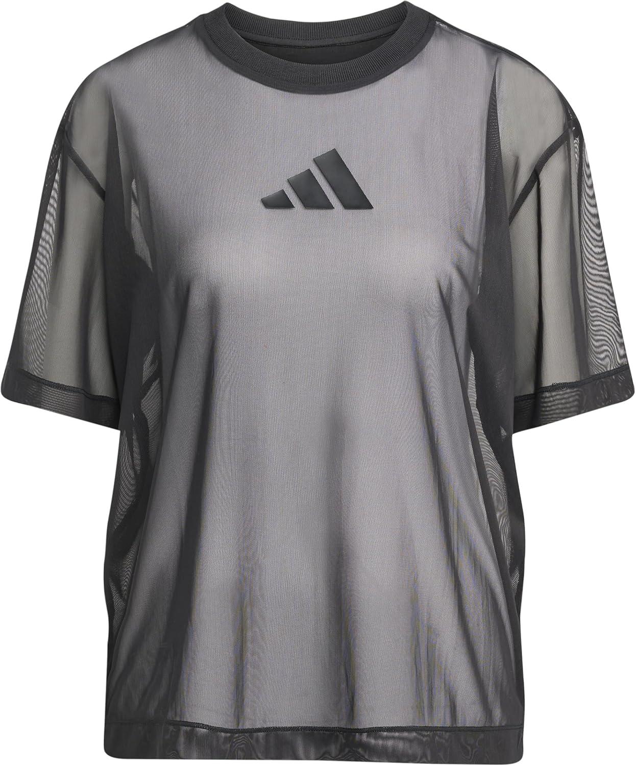 imageadidas Womens All Szn Soft Lux Mesh Loose TShirtBlack