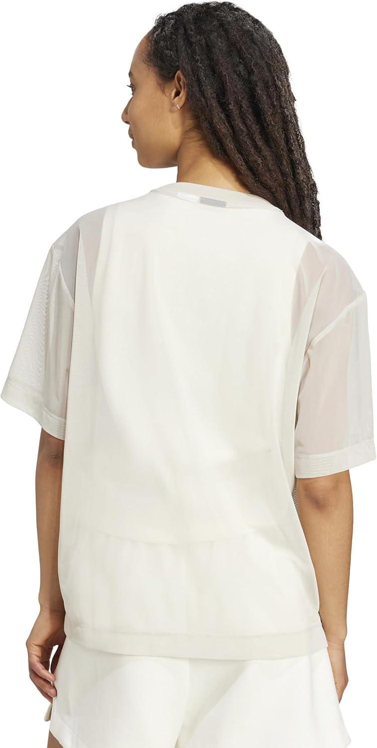 imageadidas Womens All Szn Soft Lux Mesh Loose TShirtWonder Alumina