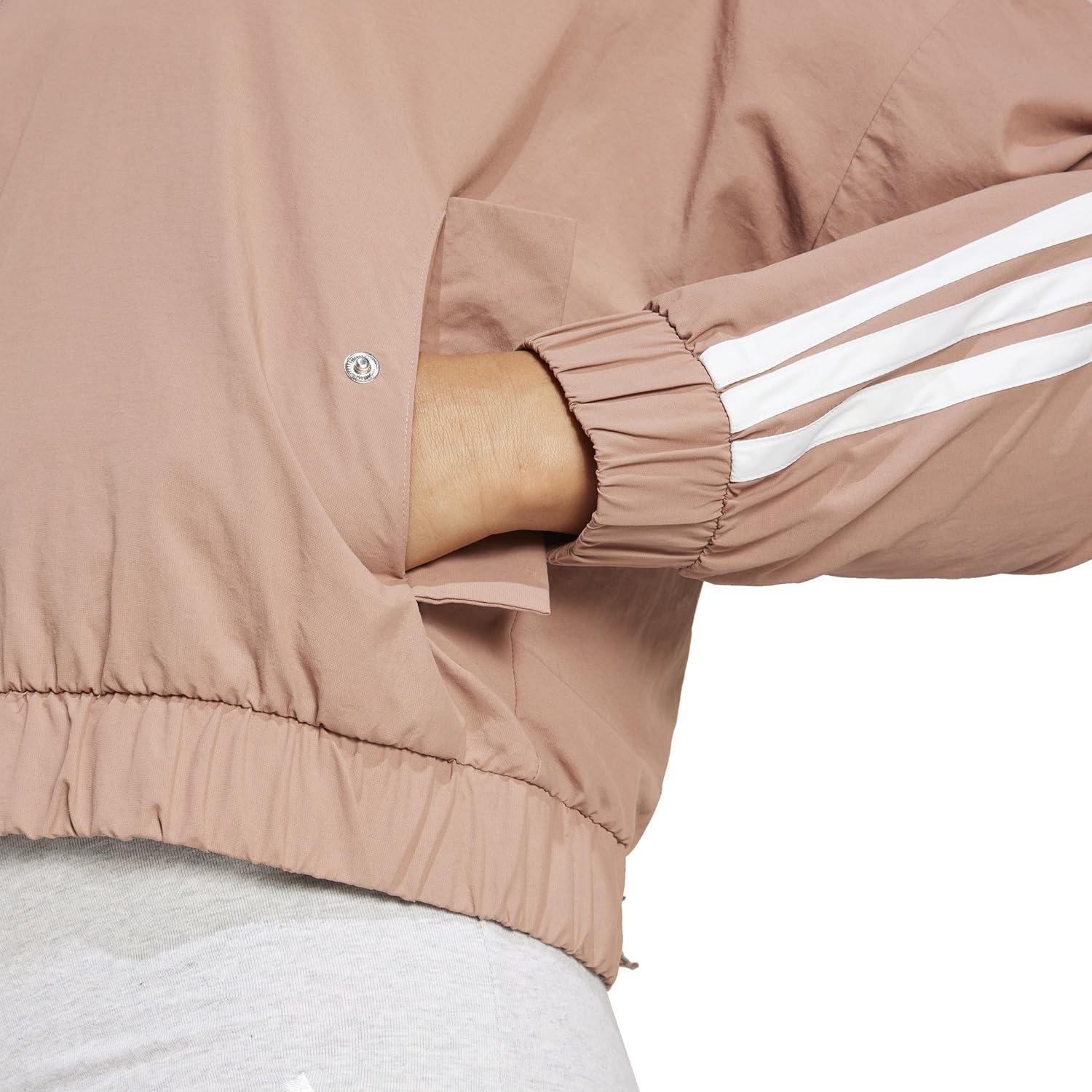 imageadidas Womens Essentials 3Stripes Woven Bomber JacketWarm ClayWhite