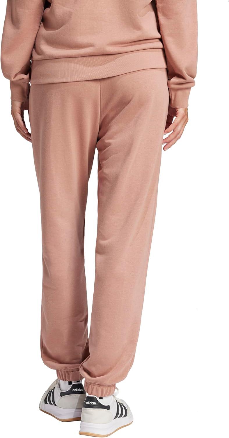 imageadidas Womens Essentials Linear French Terry Cuffed PantsWarm ClayWhite