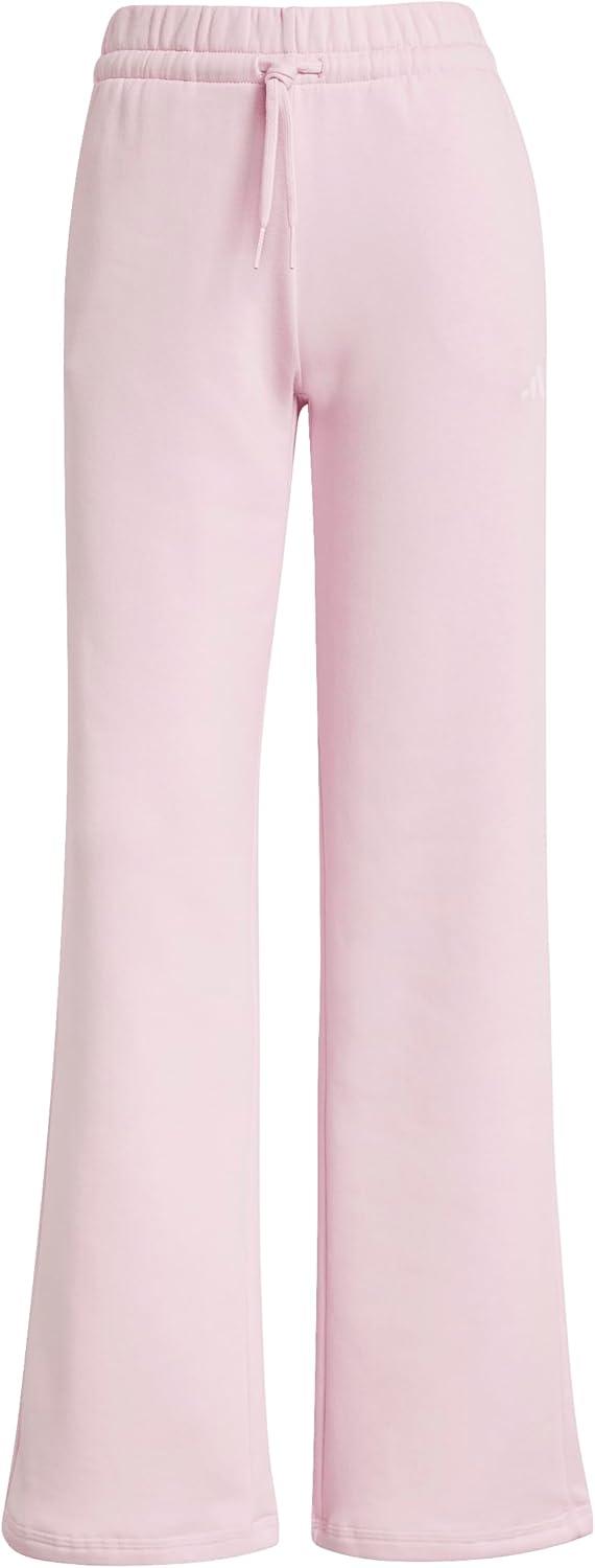 imageadidas Womens Essentials Small Logo Feel Cozy Open Hem PantsClear PinkWhite
