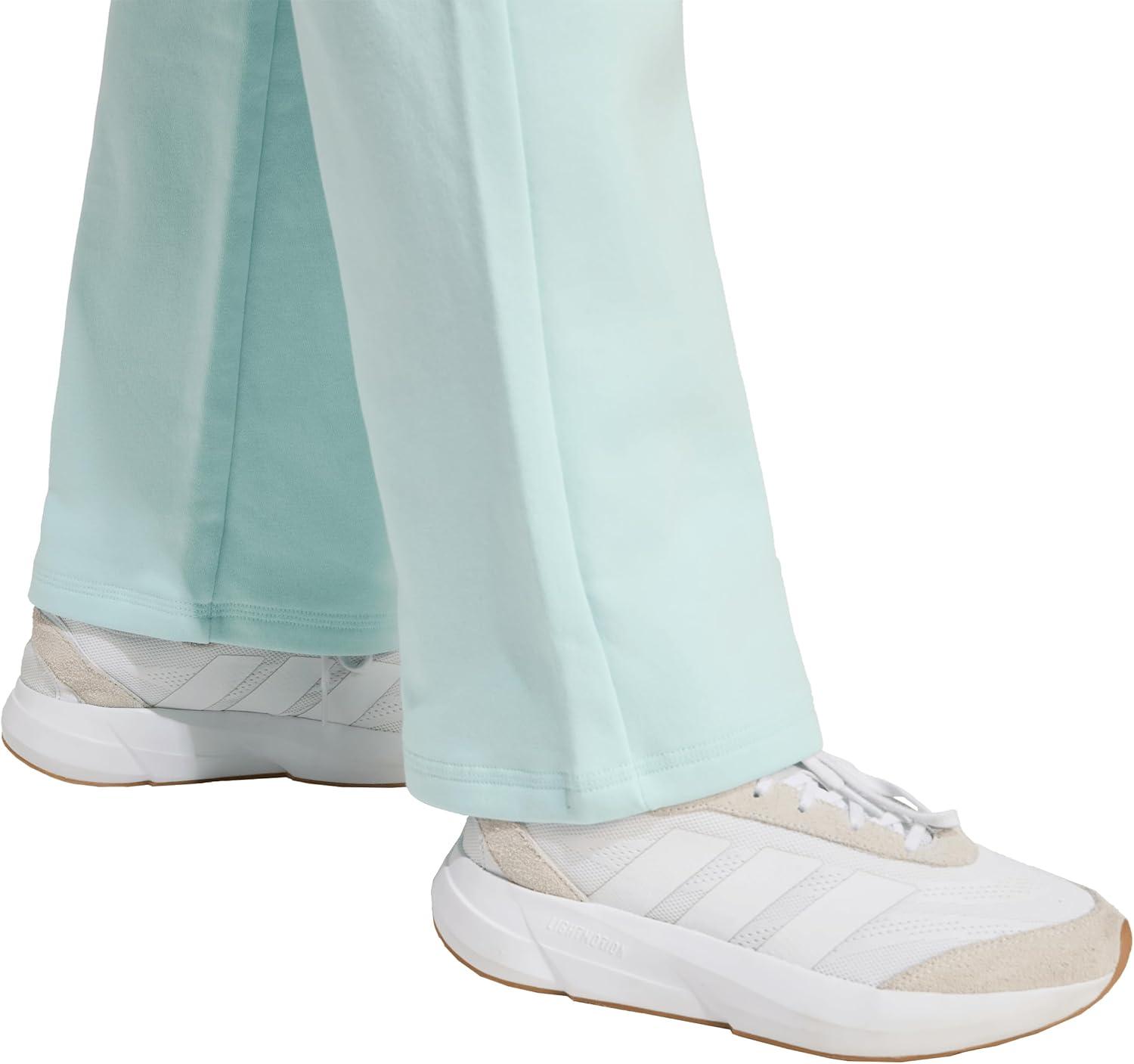 imageadidas Womens Essentials Small Logo Feel Cozy Open Hem PantsHalo MintWhite