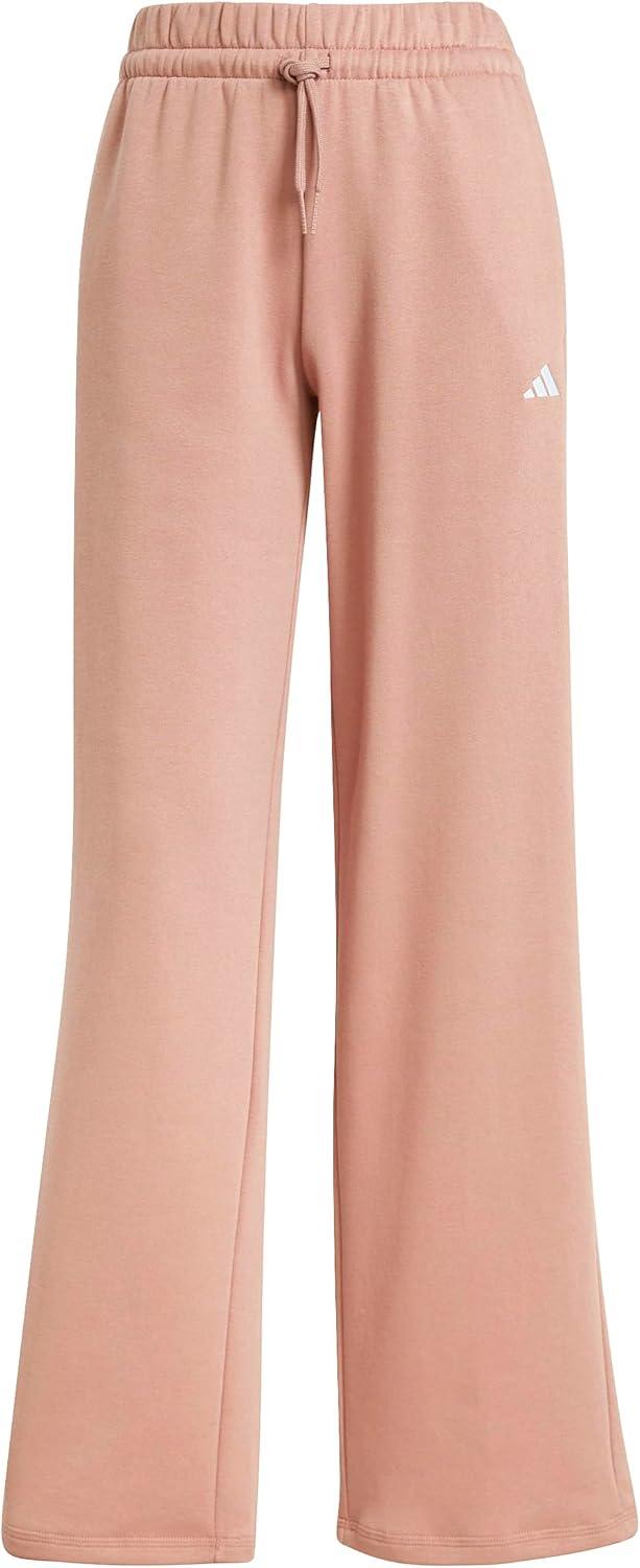 imageadidas Womens Essentials Small Logo Feel Cozy Open Hem PantsWarm ClayWhite