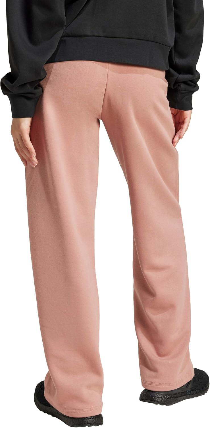 imageadidas Womens Essentials Small Logo Feel Cozy Open Hem PantsWarm ClayWhite