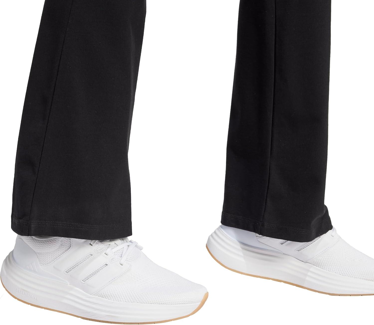 imageadidas Womens Essentials Small Logo Flared LeggingsBlackWhite