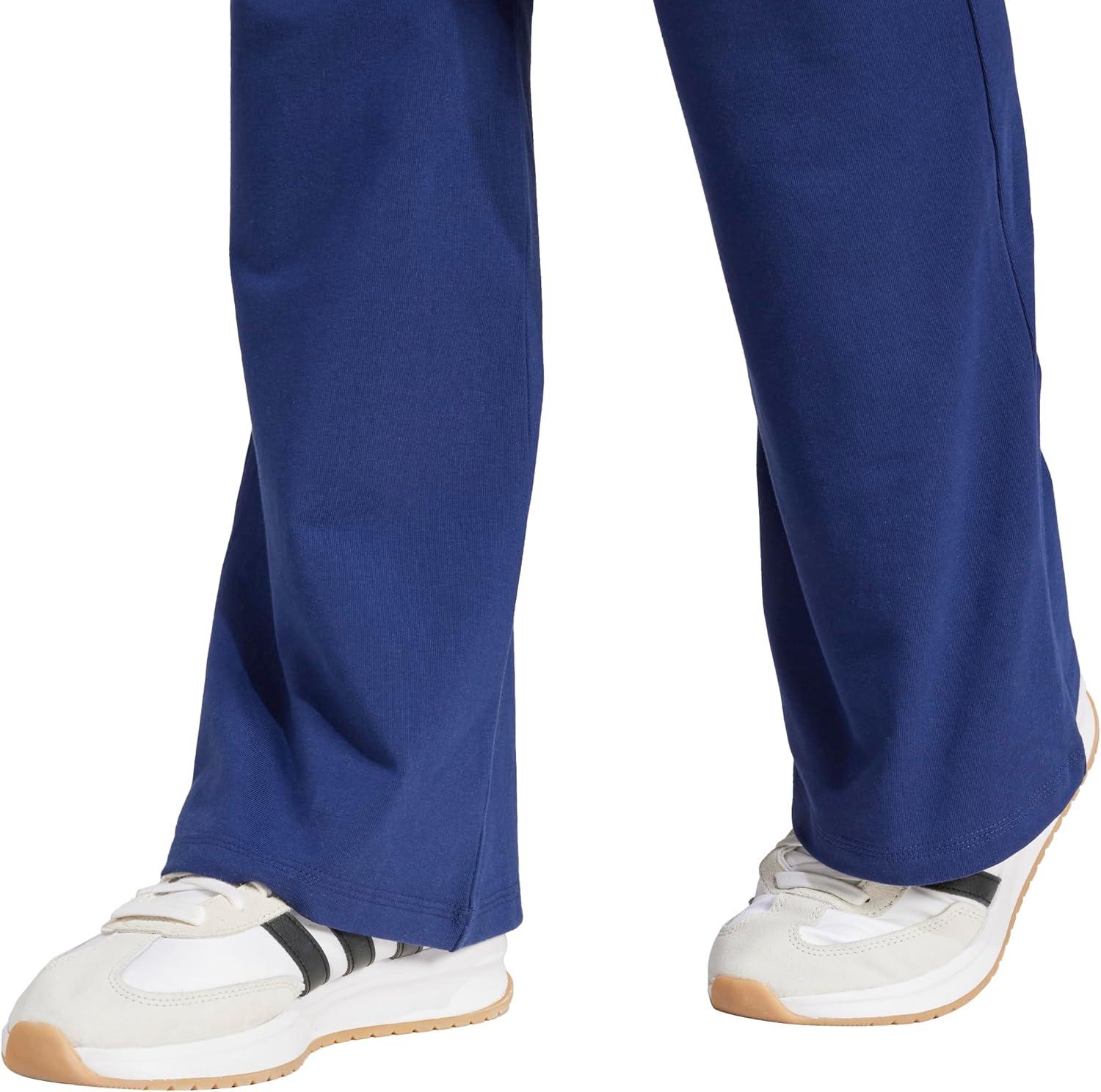 imageadidas Womens Essentials Small Logo Flared LeggingsDark BlueWhite