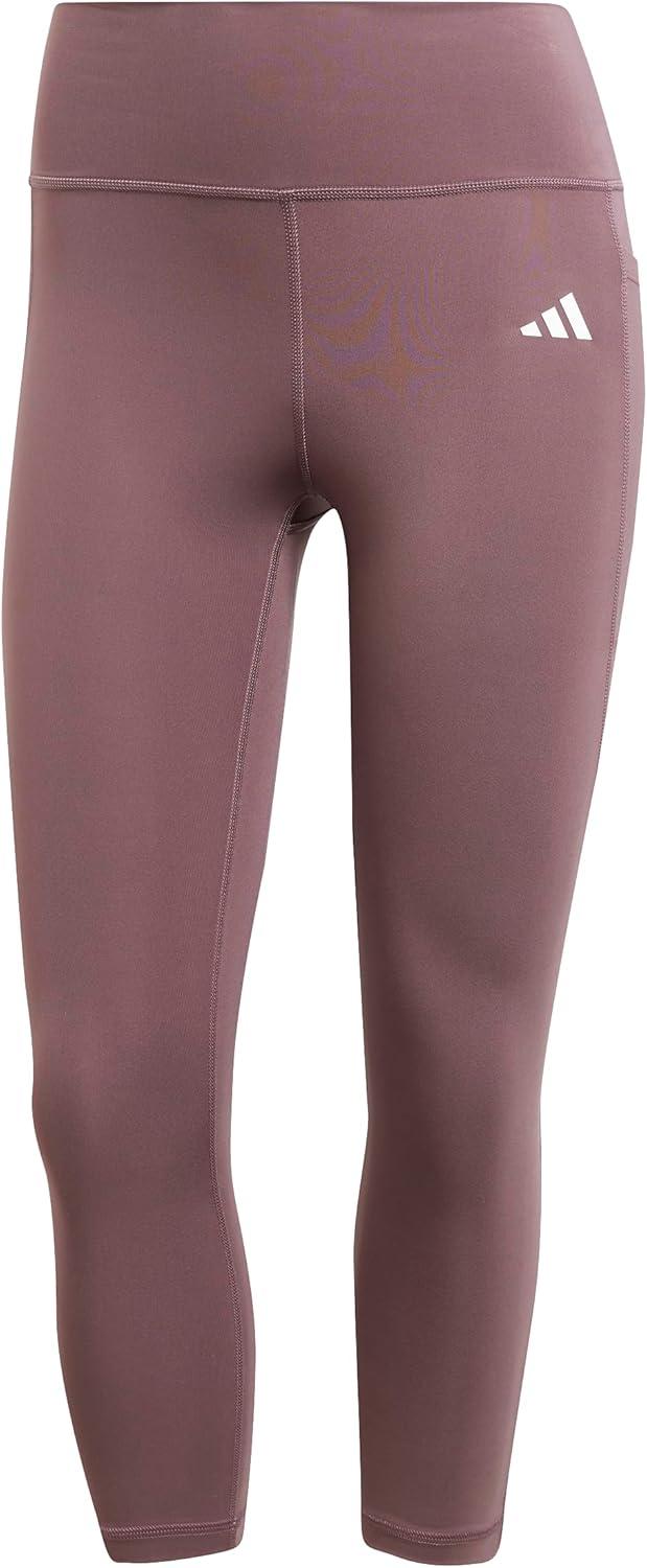 imageadidas Womens Optime Essentials Stash 34 LeggingsShadow Fig