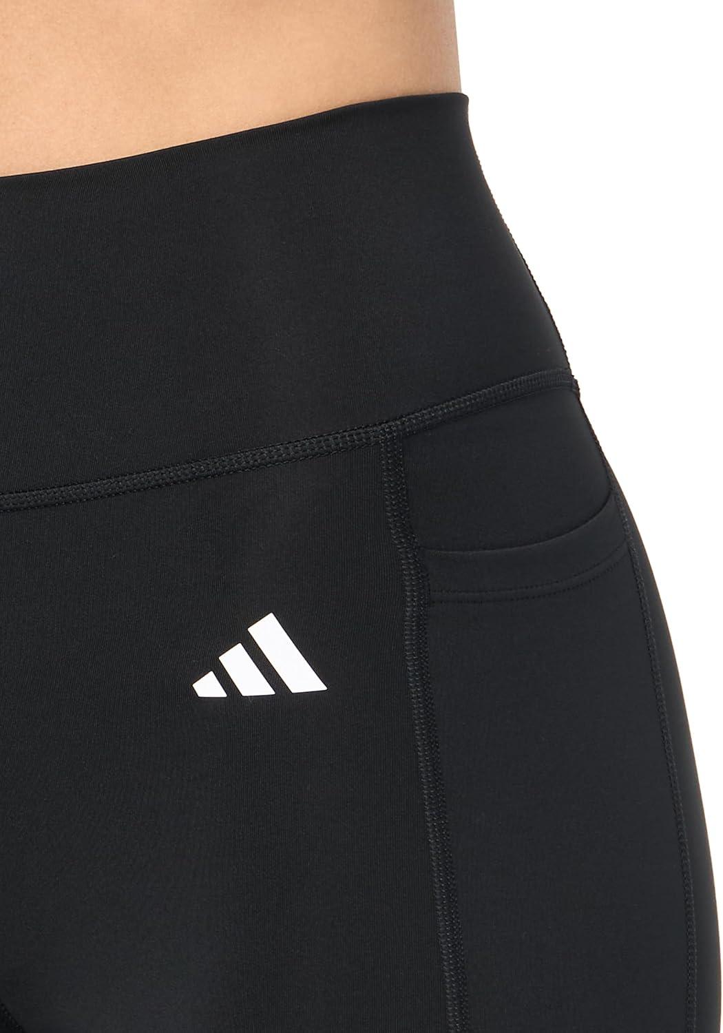 imageadidas Womens Optime Essentials Stash Pocket Full Length LeggingsBlack