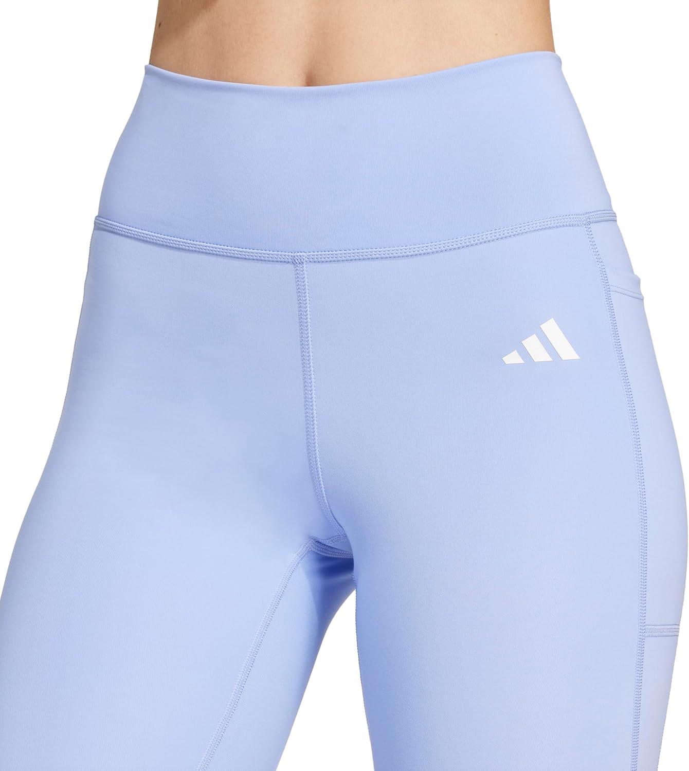 imageadidas Womens Optime Essentials Stash Pocket Full Length LeggingsBlue Spark