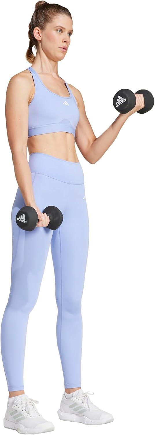 imageadidas Womens Optime Essentials Stash Pocket Full Length LeggingsBlue Spark